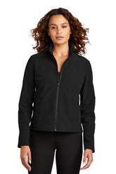 Mercer+Mettle® Women's Stretch Soft Shell Jacket - Deep Black - XS